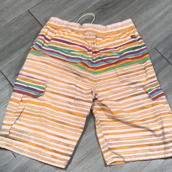 LRG Long Striped Cargo Style Pull-On Elastic Waist Shorts size 30 - Picture 5 of 9